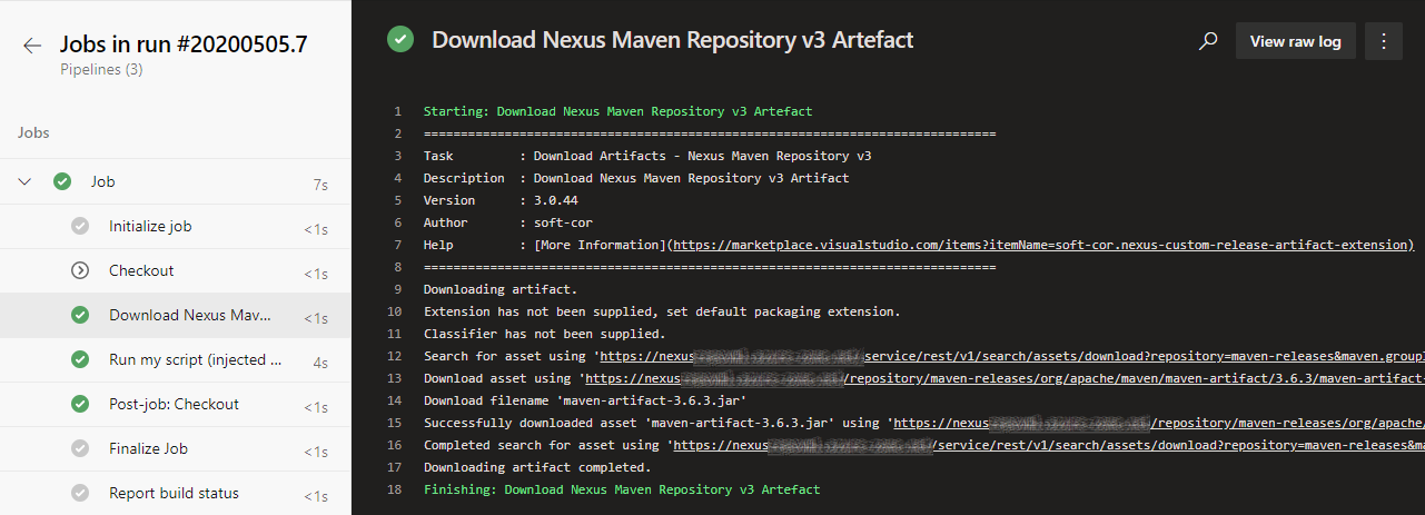 Triggering Azure Pipelines with an offline artefact repository