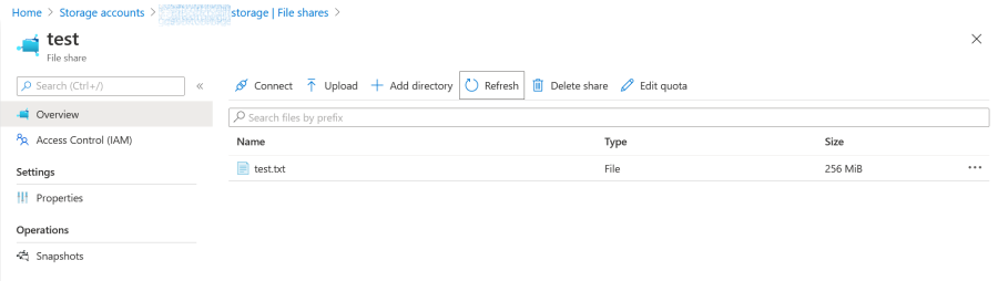 Uploading large files to an Azure File Share using a shell script and standard linux commands