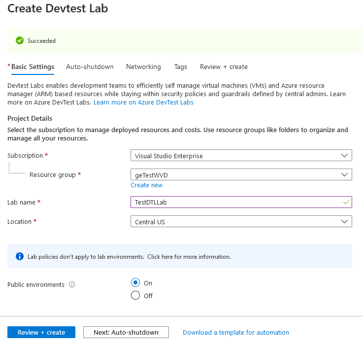 Leveraging the Windows Virtual Desktop Broker to Broker Remote Desktop connections to Azure DevTest Lab Virtual Machines