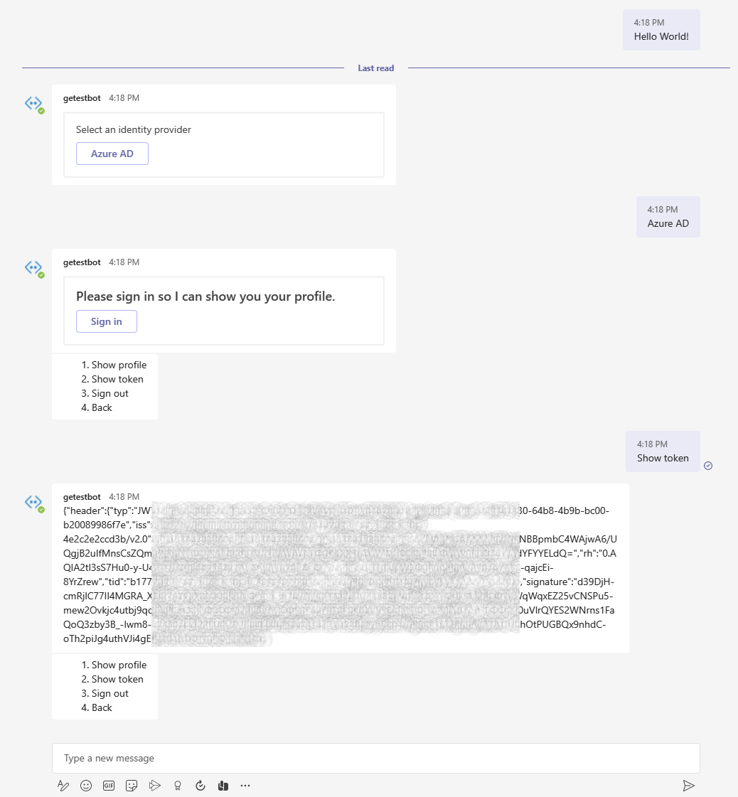 Getting an id token from the Azure Bot Service when leveraging Bot Authentication in Microsoft Teams